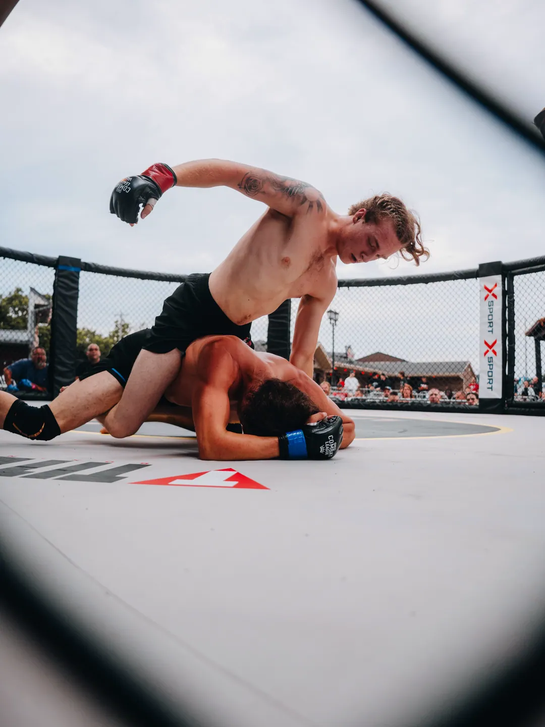 Nathan Johnson landing ground and pound at his debut, LFS Middletown Mayhem, Jul 11, 2026