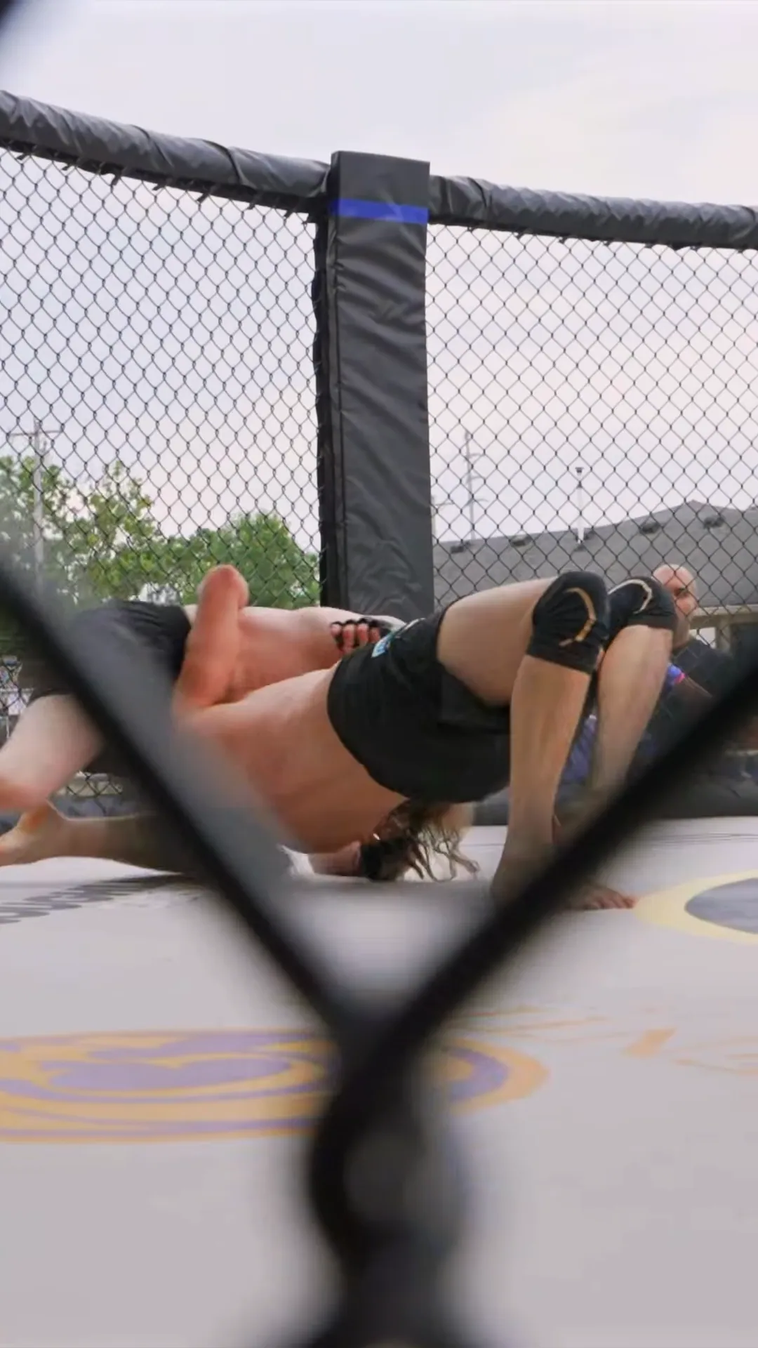 Nathan Johnson and Kyle Schultz scrambling on the mat after the slam, LFS Middletown Mayhem, Jul 11, 2026
